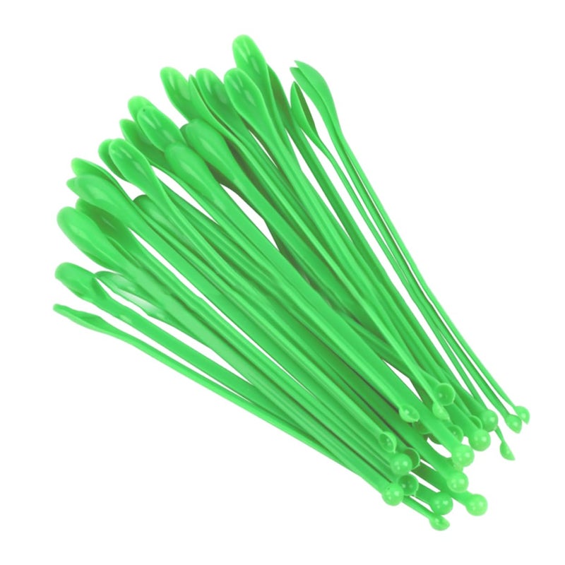 SOLUSTRE Laboratory Sampling Spoons Plastic Double-Headed Micro Scoops Lightweight Measuring Lab Spatulas for Powder Granule Handling and Mixing - Image 1